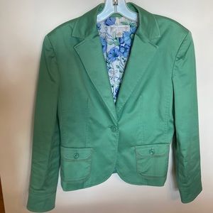 Green jacket, fully lined, size 8